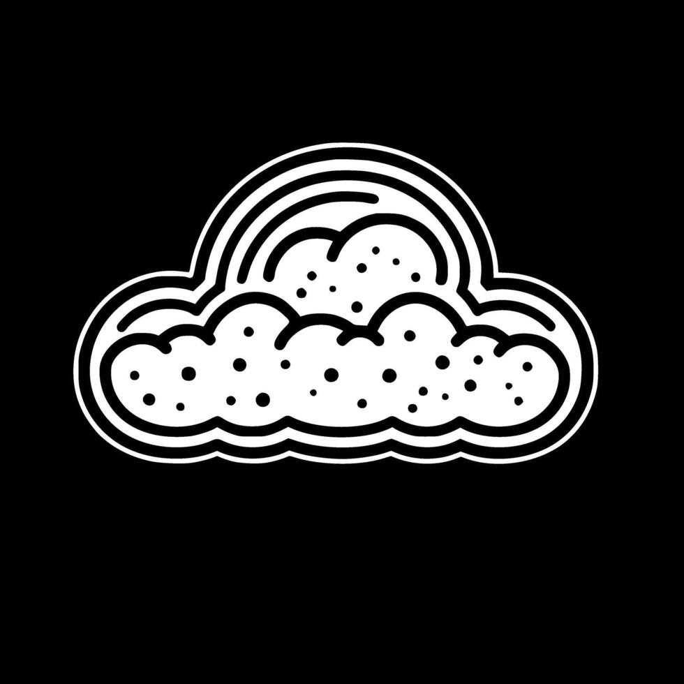 moln, minimalistisk och enkel silhuett - vektor illustration