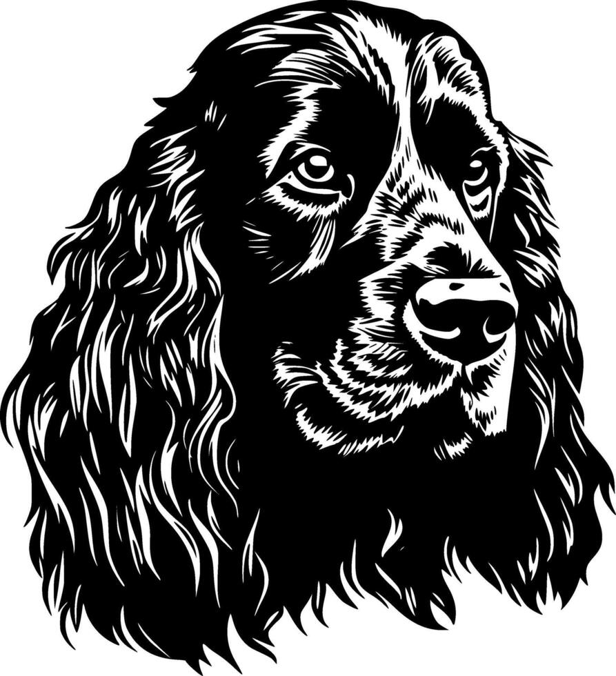 cockerspaniel spaniel, minimalistisk och enkel silhuett - vektor illustration