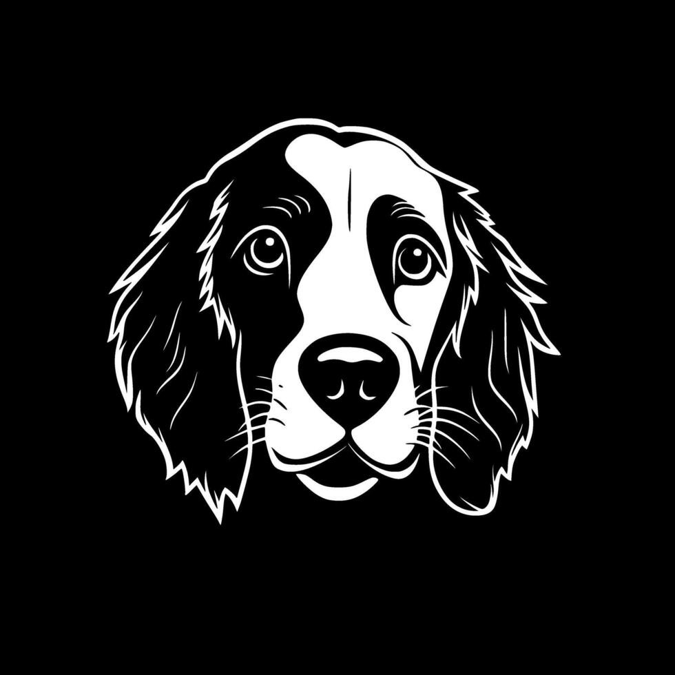 hund, minimalistisk och enkel silhuett - vektor illustration