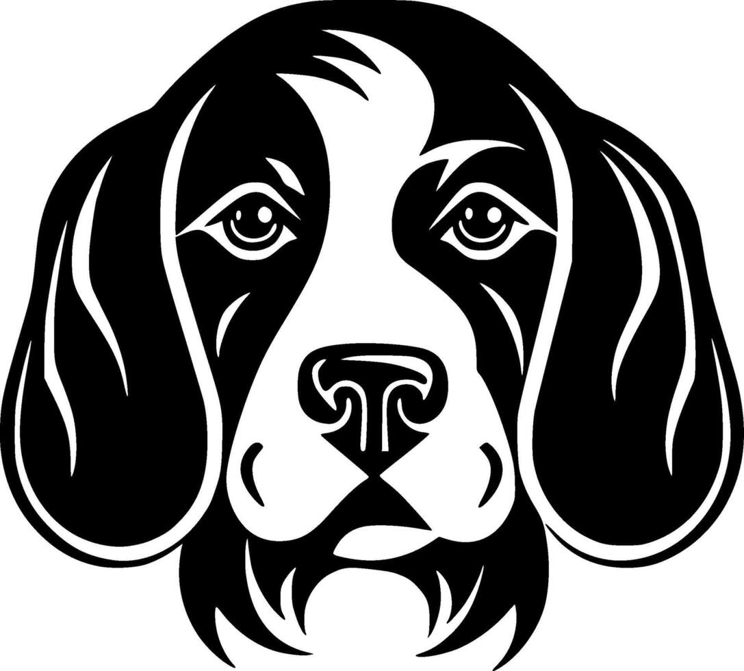 hund, minimalistisk och enkel silhuett - vektor illustration