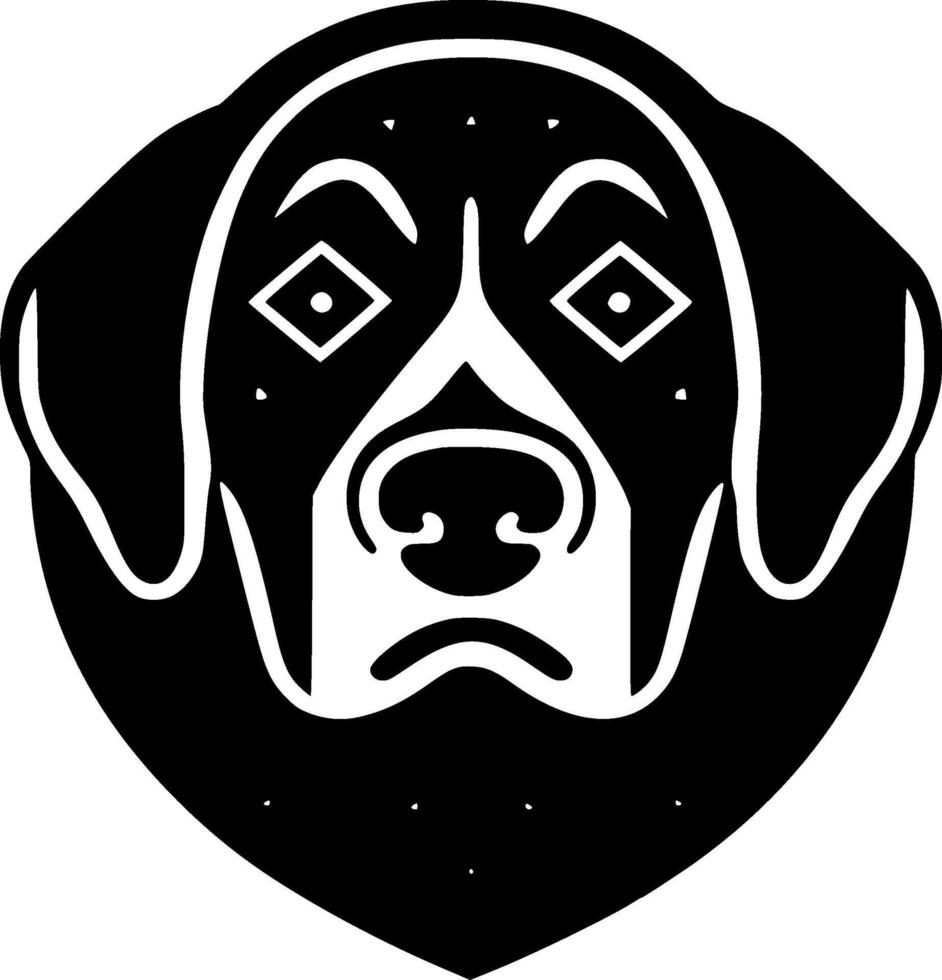 hund - minimalistisk och platt logotyp - vektor illustration