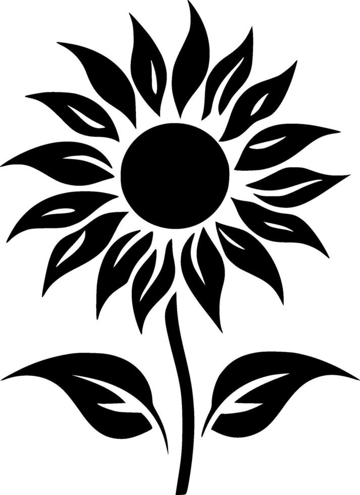 Blume - - minimalistisch und eben Logo - - Vektor Illustration