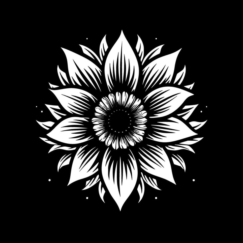 Blume - - minimalistisch und eben Logo - - Vektor Illustration