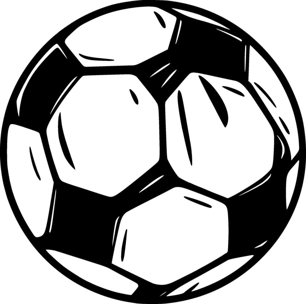 fotboll - minimalistisk och platt logotyp - vektor illustration