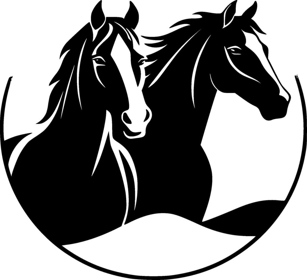 Pferde - - hoch Qualität Vektor Logo - - Vektor Illustration Ideal zum T-Shirt Grafik