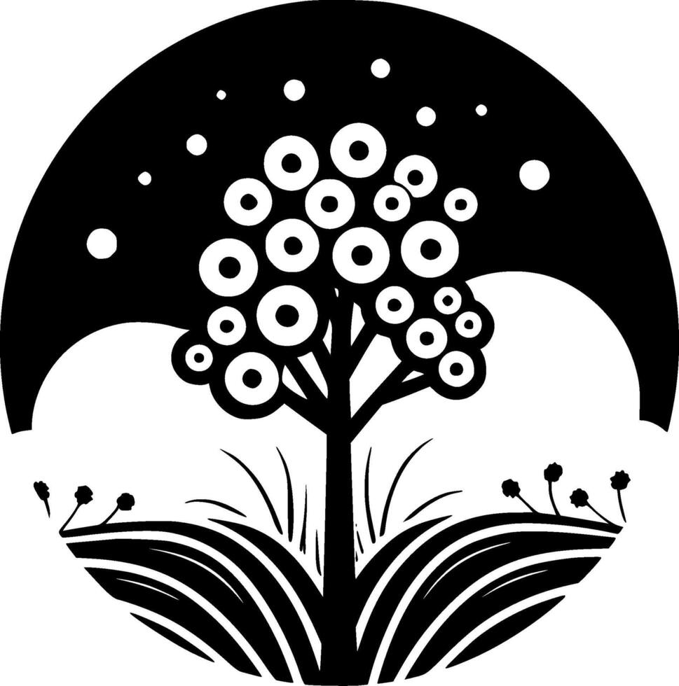 Frühling - - minimalistisch und eben Logo - - Vektor Illustration