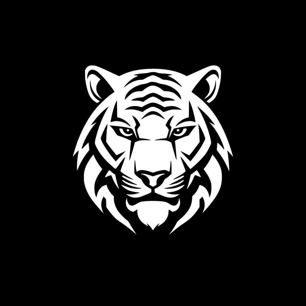 Tiger - - minimalistisch und eben Logo - - Vektor Illustration