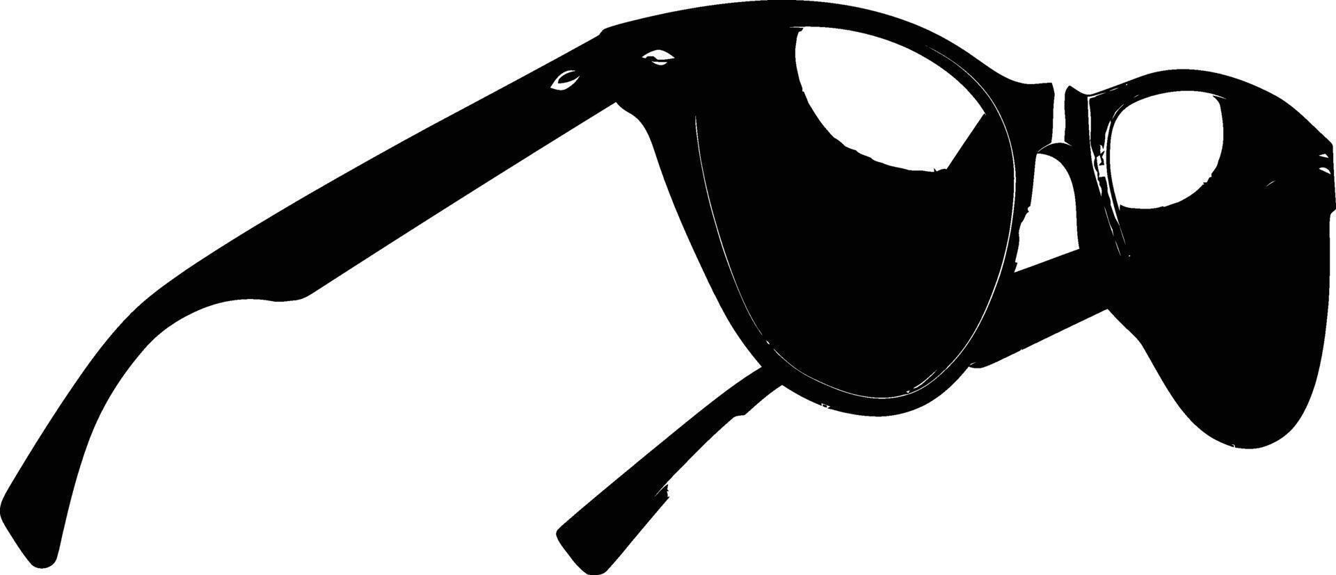 ai generiert Silhouette Sonnenbrille schwarz Farbe nur vektor