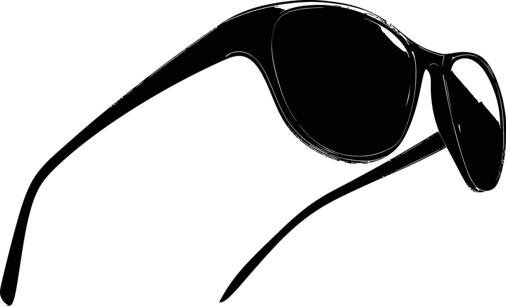 ai generiert Silhouette Sonnenbrille schwarz Farbe nur vektor