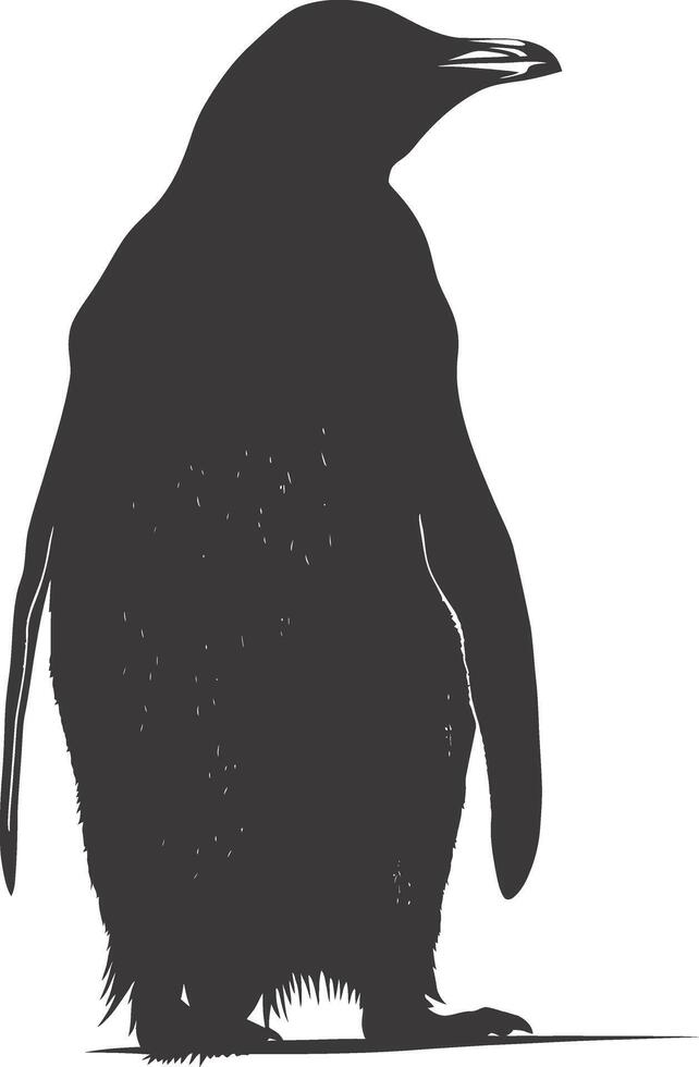 ai generiert Silhouette Pinguin schwarz Farbe nur voll Körper vektor