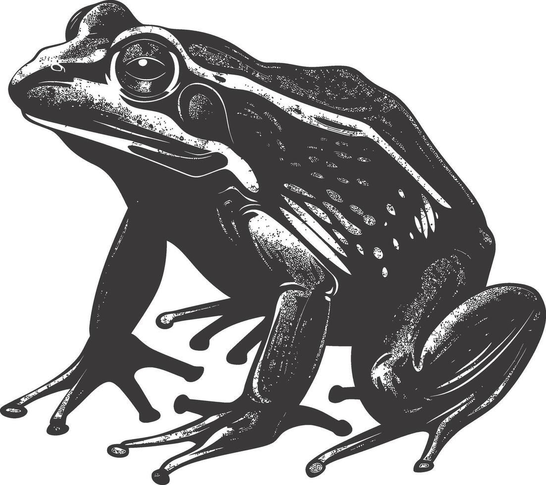 ai generiert Silhouette Frosch schwarz Farbe nur voll Körper vektor