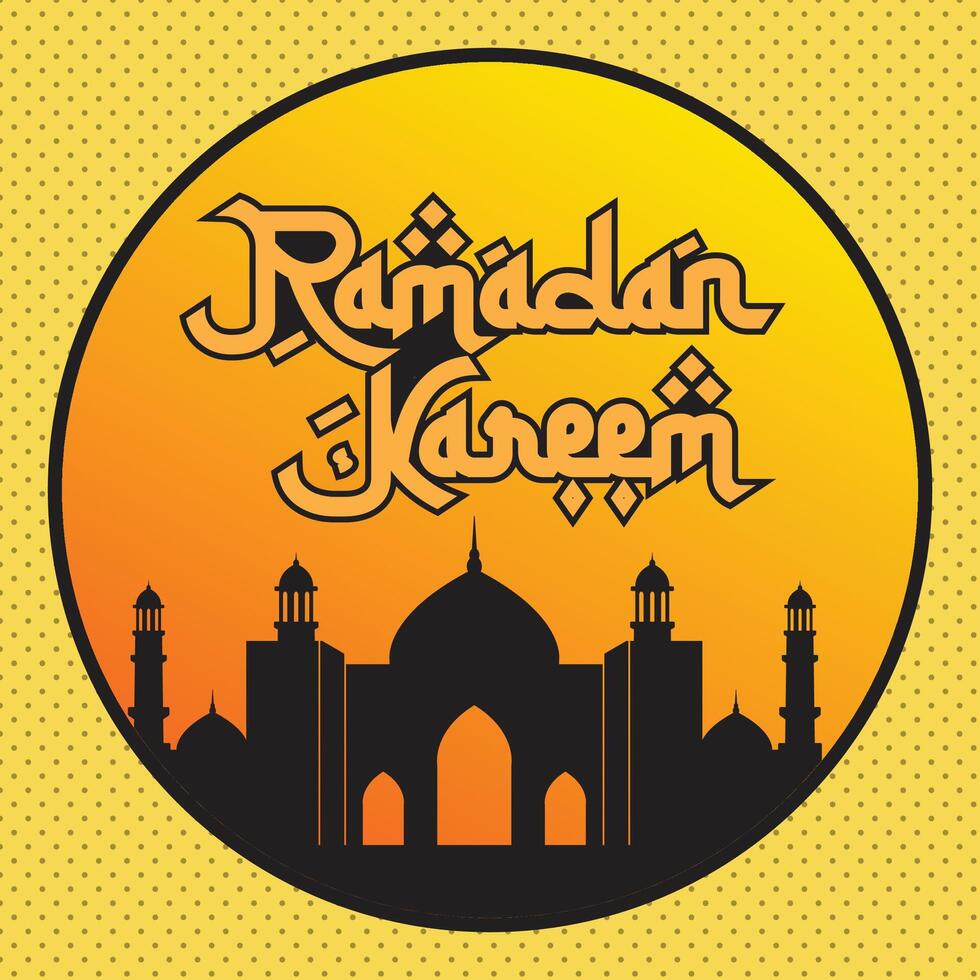 Ramadan kareem Design Vektor mit Moschee