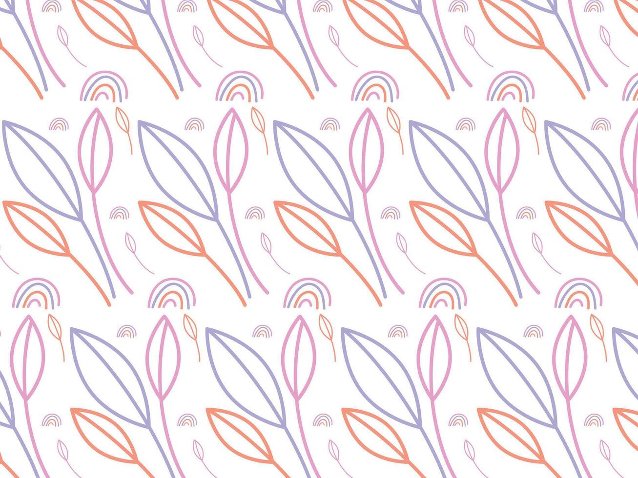 illustrationer av naturlig blad linjekonst bakgrund mönster vektor