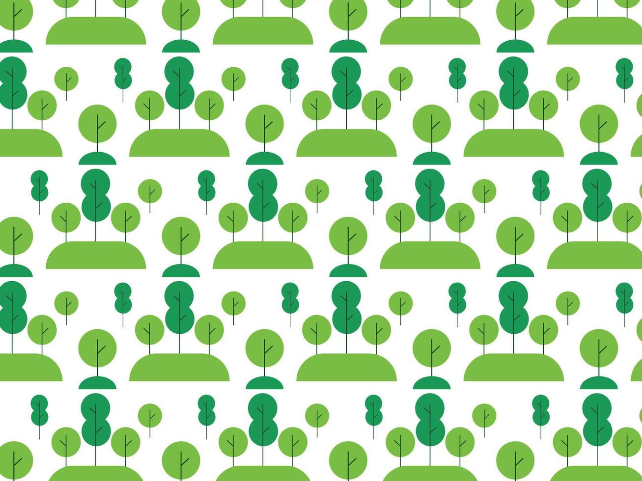 Grün Baum mit Forstwirtschaft Landschaft National Park Hintergrund Muster vektor