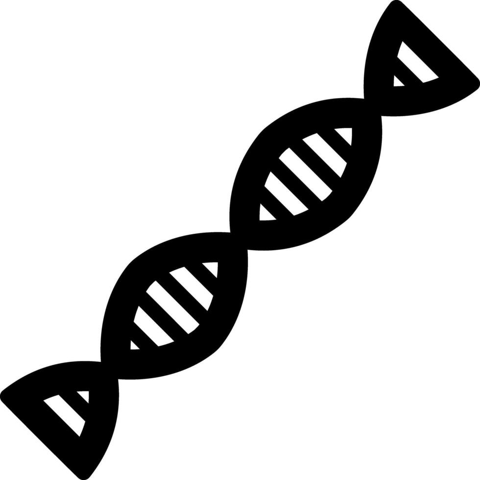 vektor svart linje ikon för gen