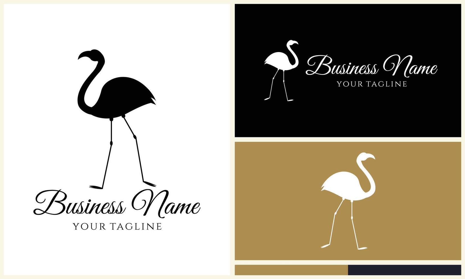 silhuett flamingo vektor logotyp mall