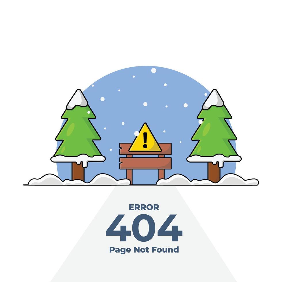 vinter- version 404 inte hittades begrepp vektor illustration för landning sida