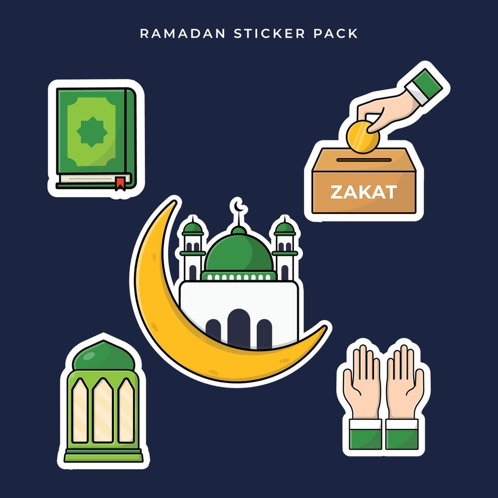 Ramadan Vektor Besondere Aufkleber Sammlung