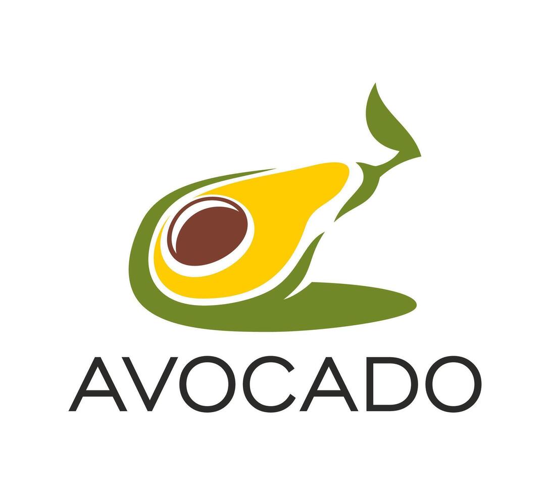 Avocado, Bauernhof Gemüse, Öl und Essen Produkt Symbol vektor