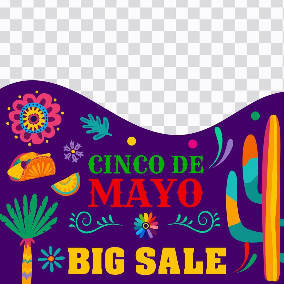 cinco de Mayo Mexikaner Urlaub groß Verkauf Banner vektor