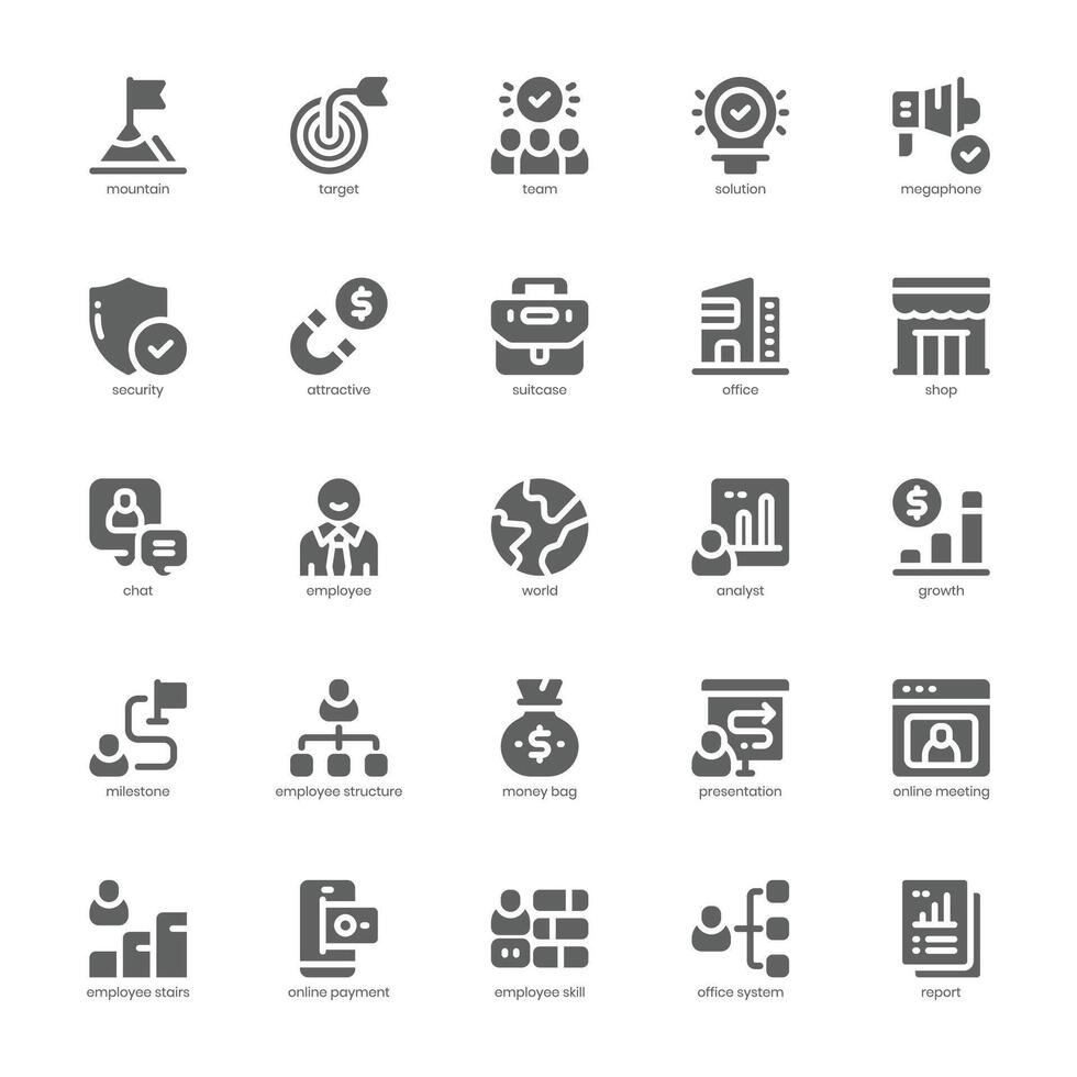 Geschäft Analytiker Symbol Pack zum Ihre Webseite, Handy, Mobiltelefon, Präsentation, und Logo Design. Geschäft Analytiker Symbol Glyphe Design. Vektor Grafik Illustration und editierbar Schlaganfall.