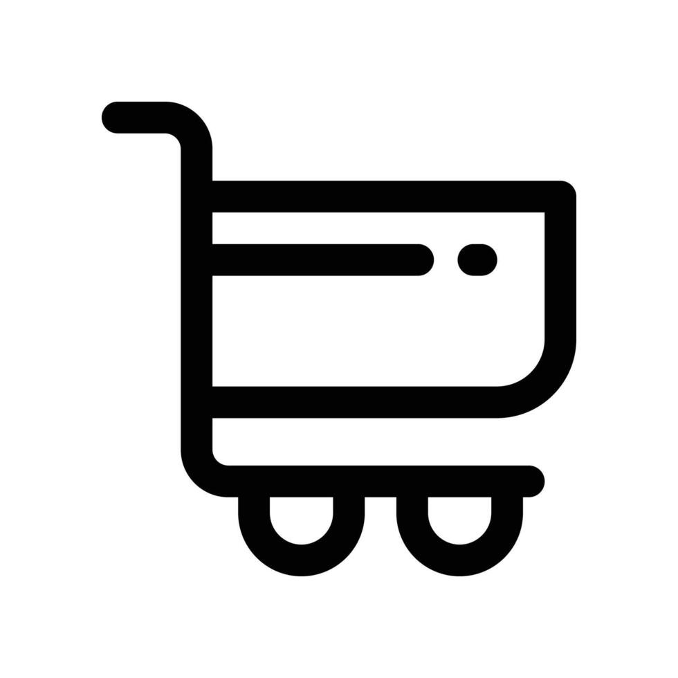Einkaufen Wagen Symbol. Vektor Linie Symbol zum Ihre Webseite, Handy, Mobiltelefon, Präsentation, und Logo Design.