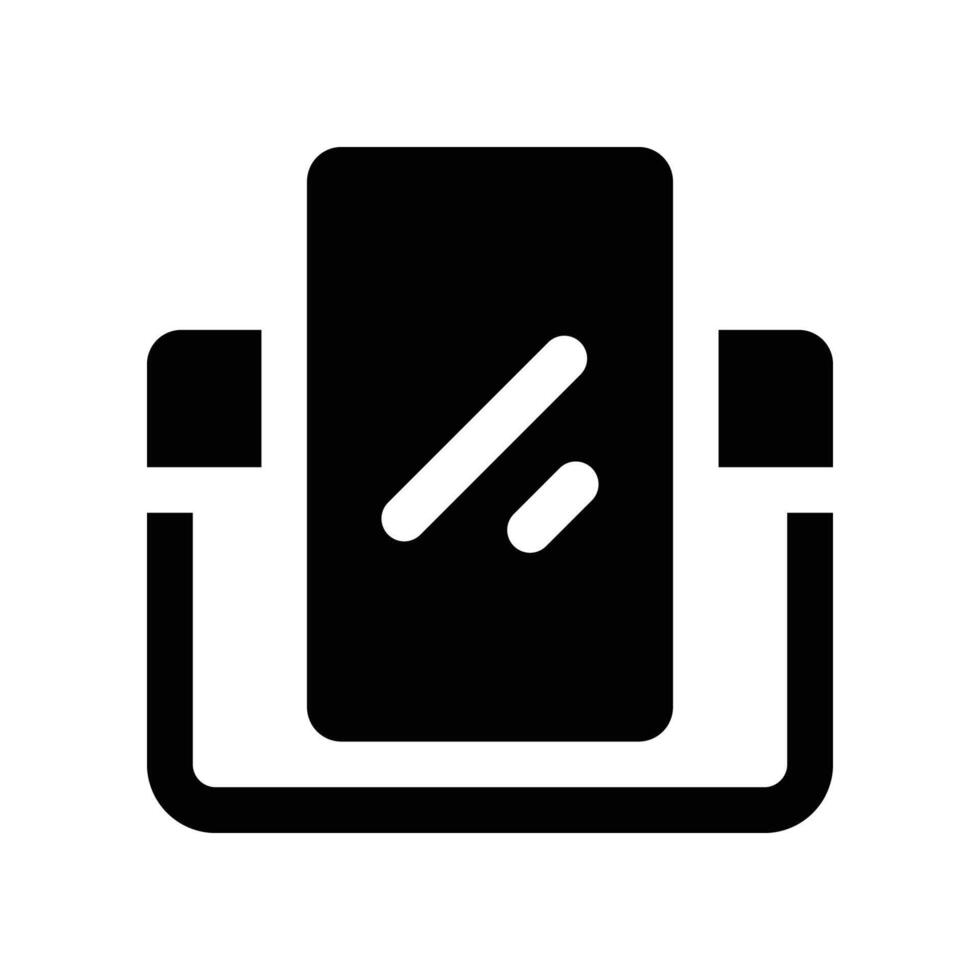 Fußboden Spiegel Symbol. Vektor Glyphe Symbol zum Ihre Webseite, Handy, Mobiltelefon, Präsentation, und Logo Design.