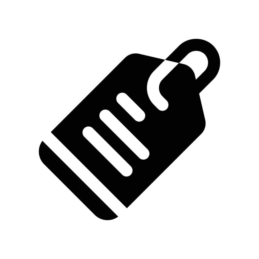 Preis Etikett Symbol. Vektor Glyphe Symbol zum Ihre Webseite, Handy, Mobiltelefon, Präsentation, und Logo Design.