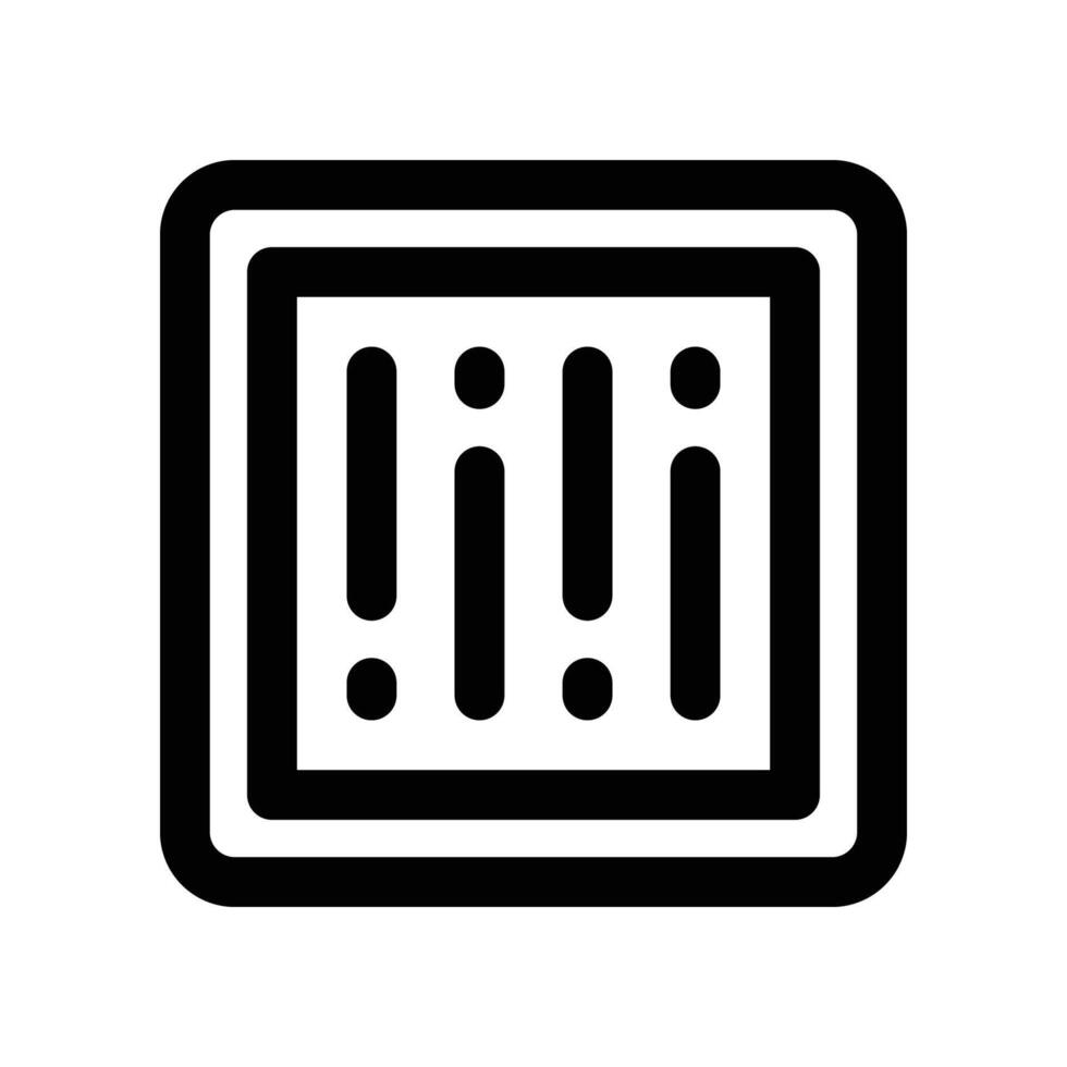 Barcode Symbol. Vektor Linie Symbol zum Ihre Webseite, Handy, Mobiltelefon, Präsentation, und Logo Design.