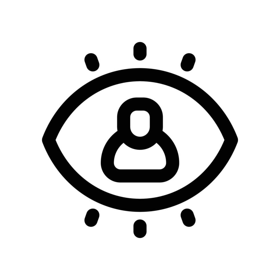 Mitarbeiter Vision Symbol. Vektor Linie Symbol zum Ihre Webseite, Handy, Mobiltelefon, Präsentation, und Logo Design.