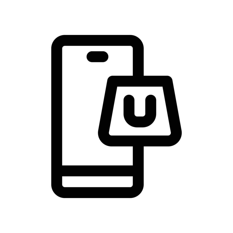 mobil affär ikon. vektor linje ikon för din hemsida, mobil, presentation, och logotyp design.