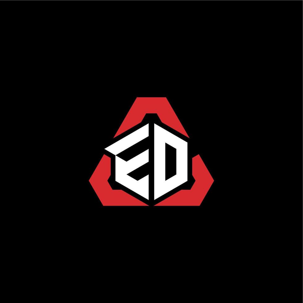 red första logotyp esport team begrepp idéer vektor