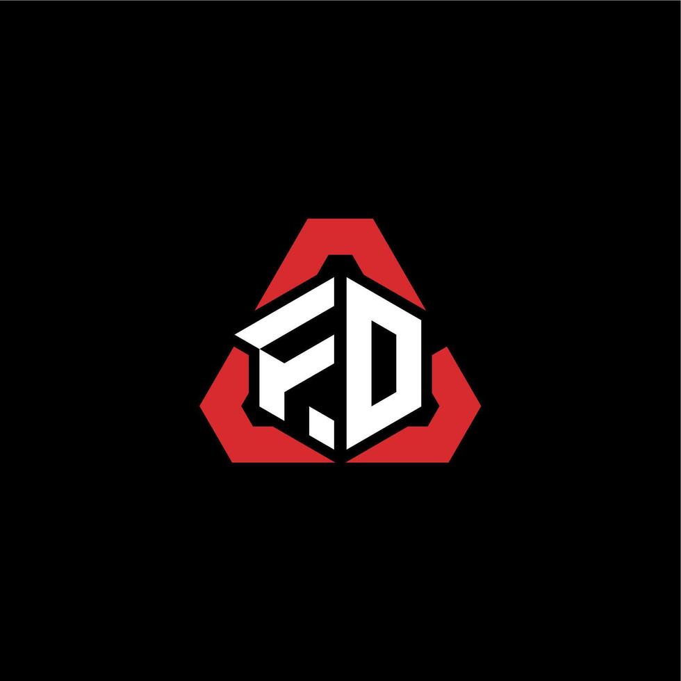 fd Initiale Logo Esport Mannschaft Konzept Ideen vektor