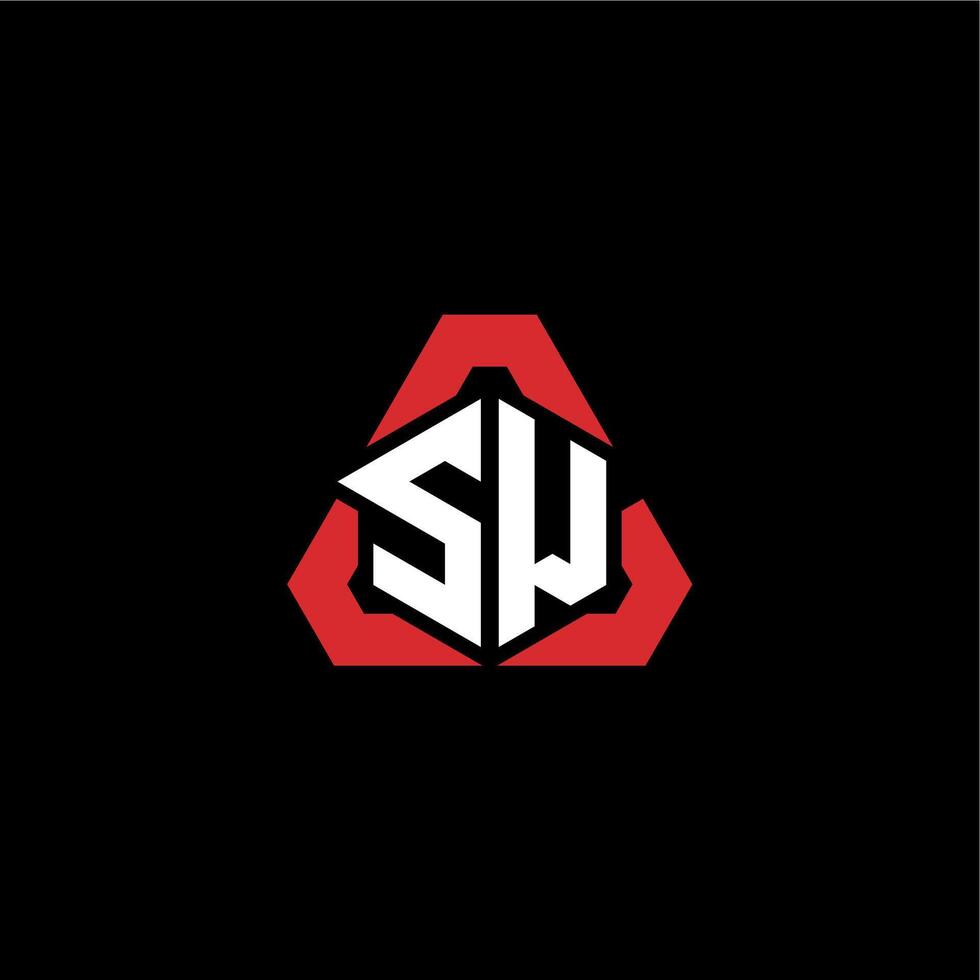 sw första logotyp esport team begrepp idéer vektor