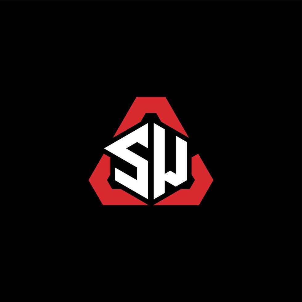 sw Initiale Logo Esport Mannschaft Konzept Ideen vektor