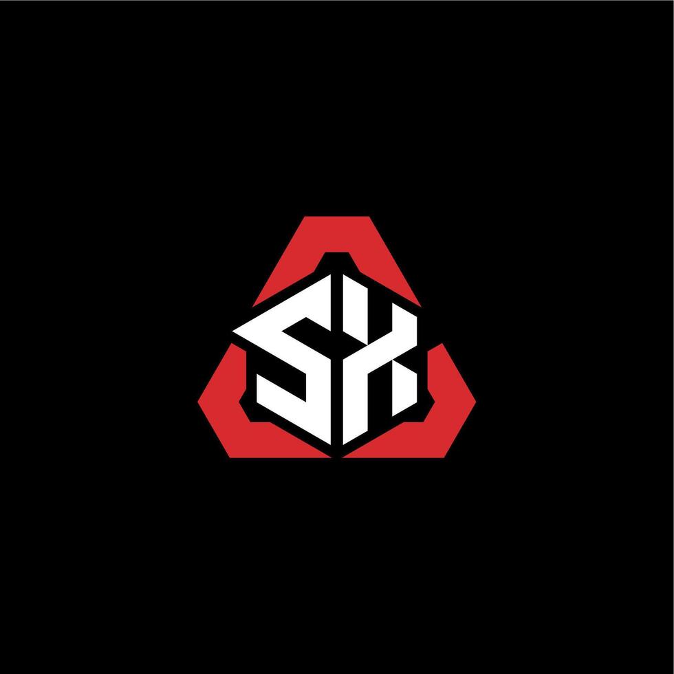 sx första logotyp esport team begrepp idéer vektor