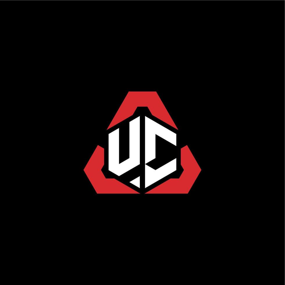 uc första logotyp esport team begrepp idéer vektor