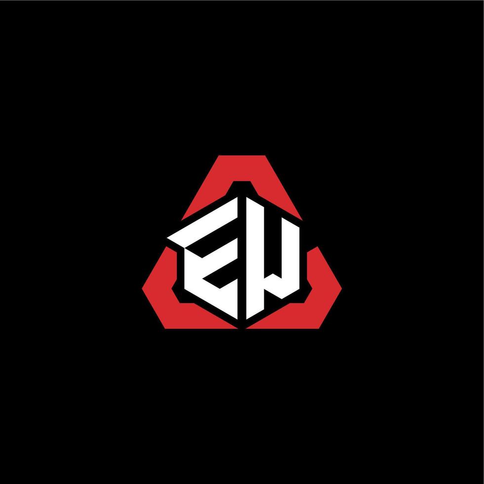 ew första logotyp esport team begrepp idéer vektor