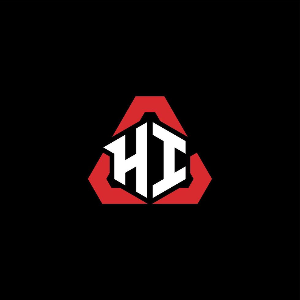 Hallo Initiale Logo Esport Mannschaft Konzept Ideen vektor