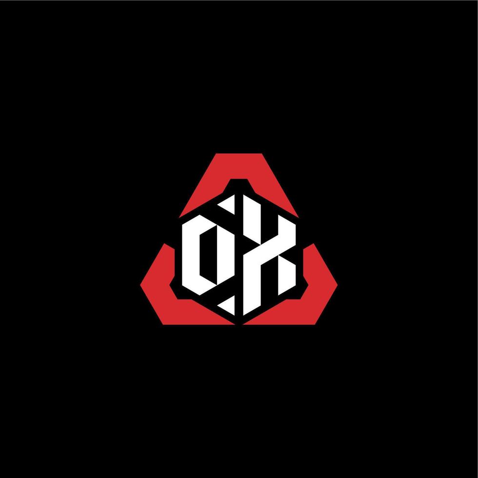 dx Initiale Logo Esport Mannschaft Konzept Ideen vektor