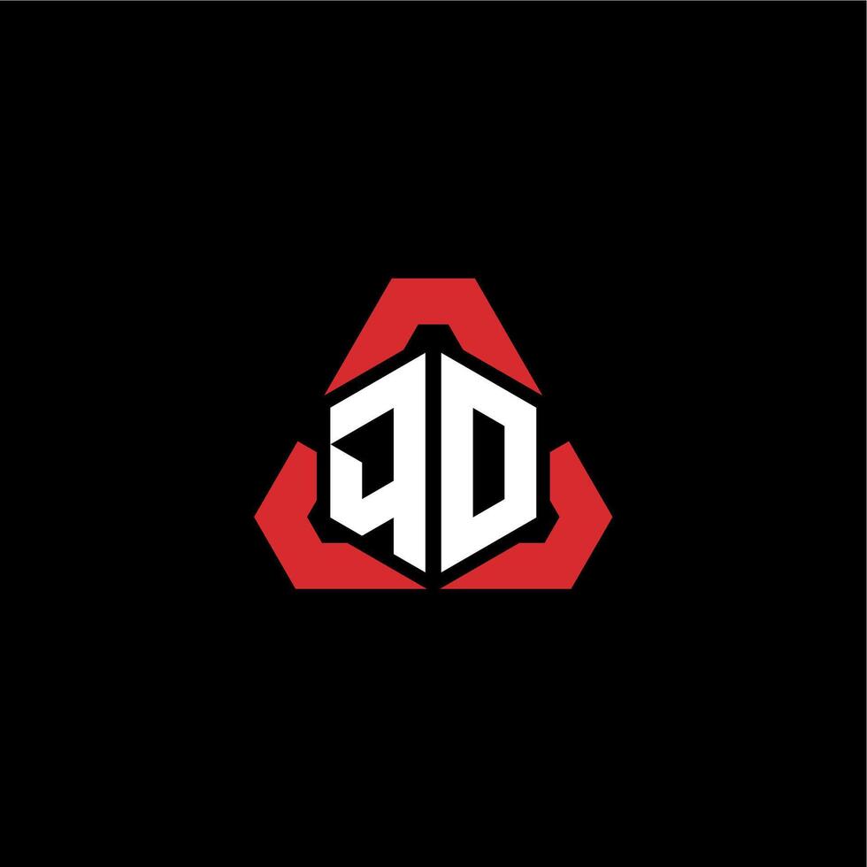 qd första logotyp esport team begrepp idéer vektor