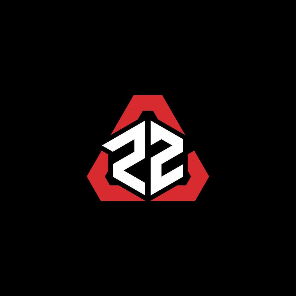 zz första logotyp esport team begrepp idéer vektor