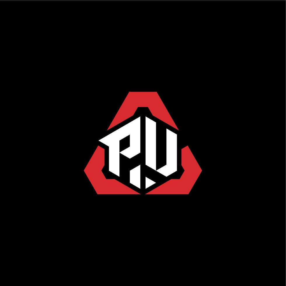 pu Initiale Logo Esport Mannschaft Konzept Ideen vektor