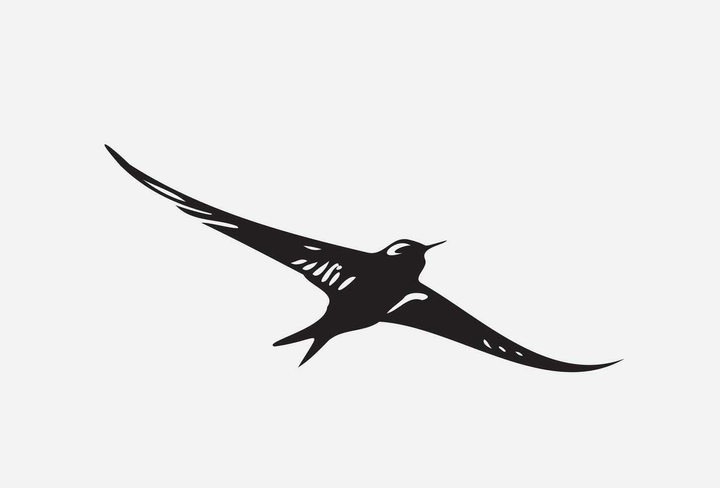 ai generiert Silhouette Vogel isoliert auf Weiß vektor