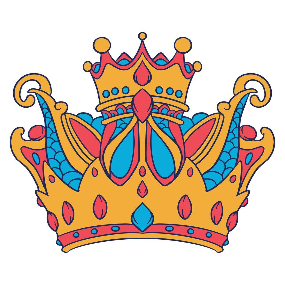 kunglig ledare gyllene krona vektor