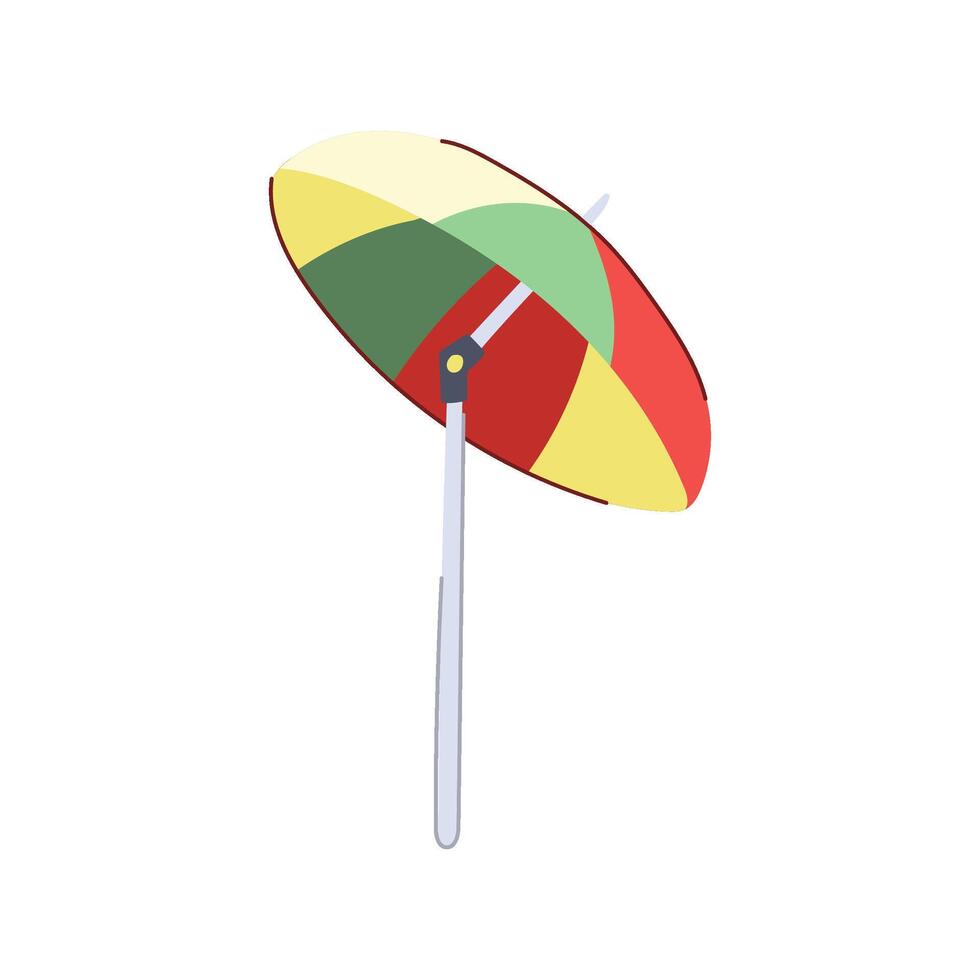 Semester strand paraply tecknad serie vektor illustration