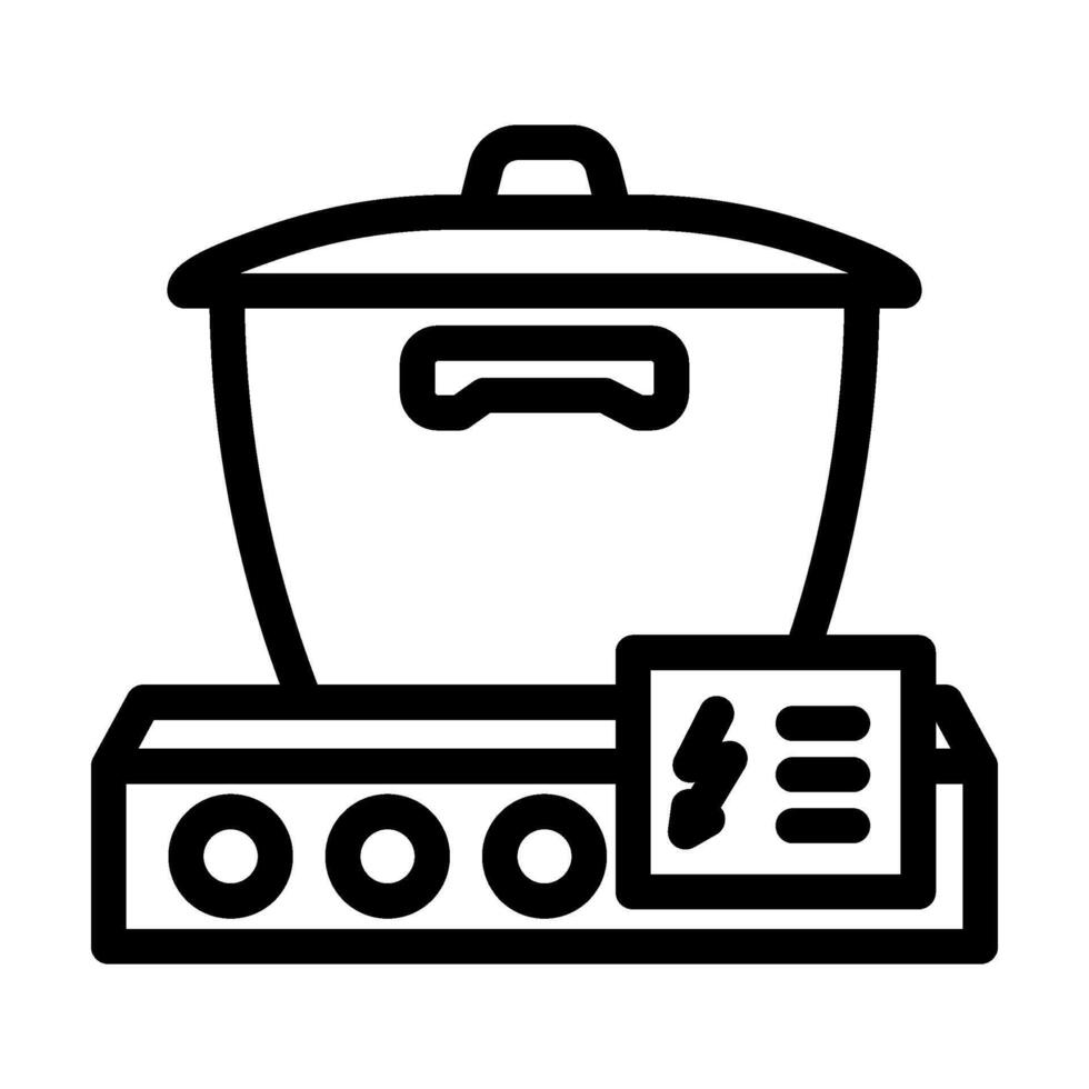 matlagning energi effektiv linje ikon vektor illustration