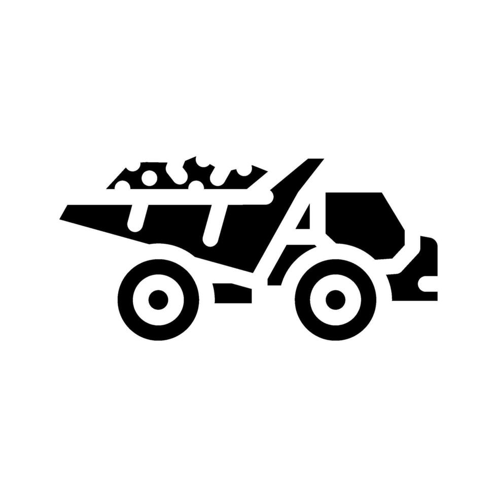 Kran Haken Konstruktion Fahrzeug Glyphe Symbol Vektor Illustration
