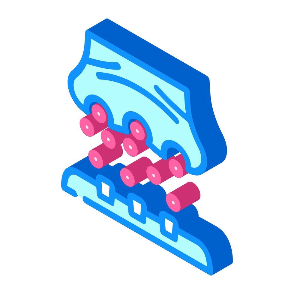 Neurotransmitter Neurowissenschaften Neurologie isometrisch Symbol Vektor Illustration