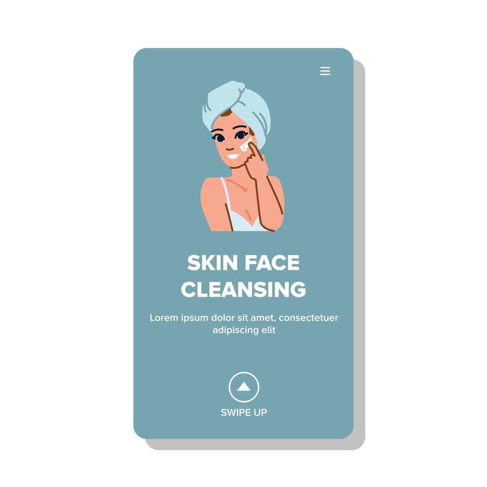 vård hud ansikte rensning vektor